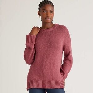 Quince Cotton Linen Oversized Crew Sweater
